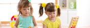 two girl playing