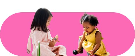 two little girl playing